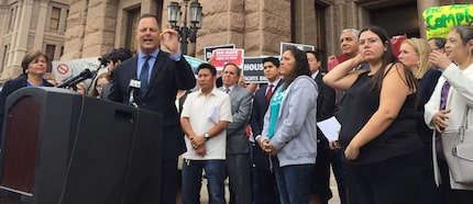 Rep. Rafael Anchia, D-Dallas, and other critics of a sanctuary cities bill staged a rally...