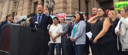 Rep. Rafael Anchia, D-Dallas, and other critics of a sanctuary cities bill staged a rally...