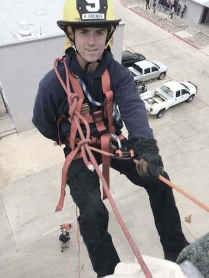 UNT football player Keegan Brewer has left the program to become a firefighter in Frisco.