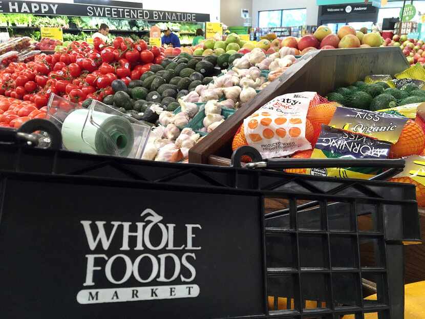 Produce displayed at Whole Foods Market in Andover, Mass. 