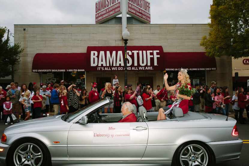 FILE Ã‘ The University of Alabama homecoming parade, on University Boulevard in Tuscaloosa,...