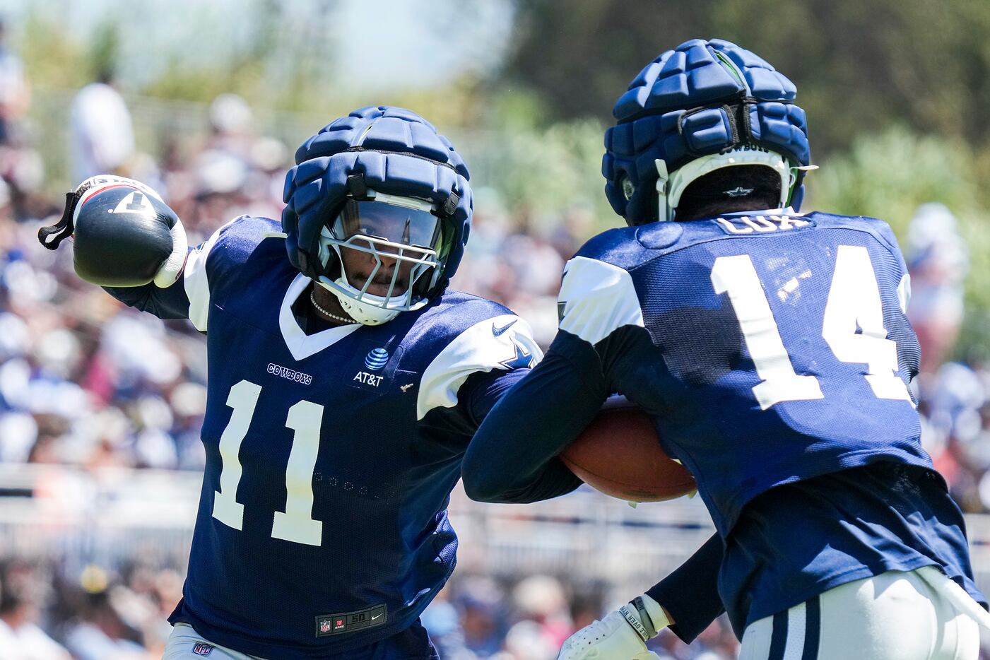 Dallas Cowboys fullback J.C. Copeland (48) runs at NFL football training  camp, Wednesday, July 30, 2014, in Oxnard, Calif. (AP Photo/Ringo H.W. Chiu  Stock Photo - Alamy