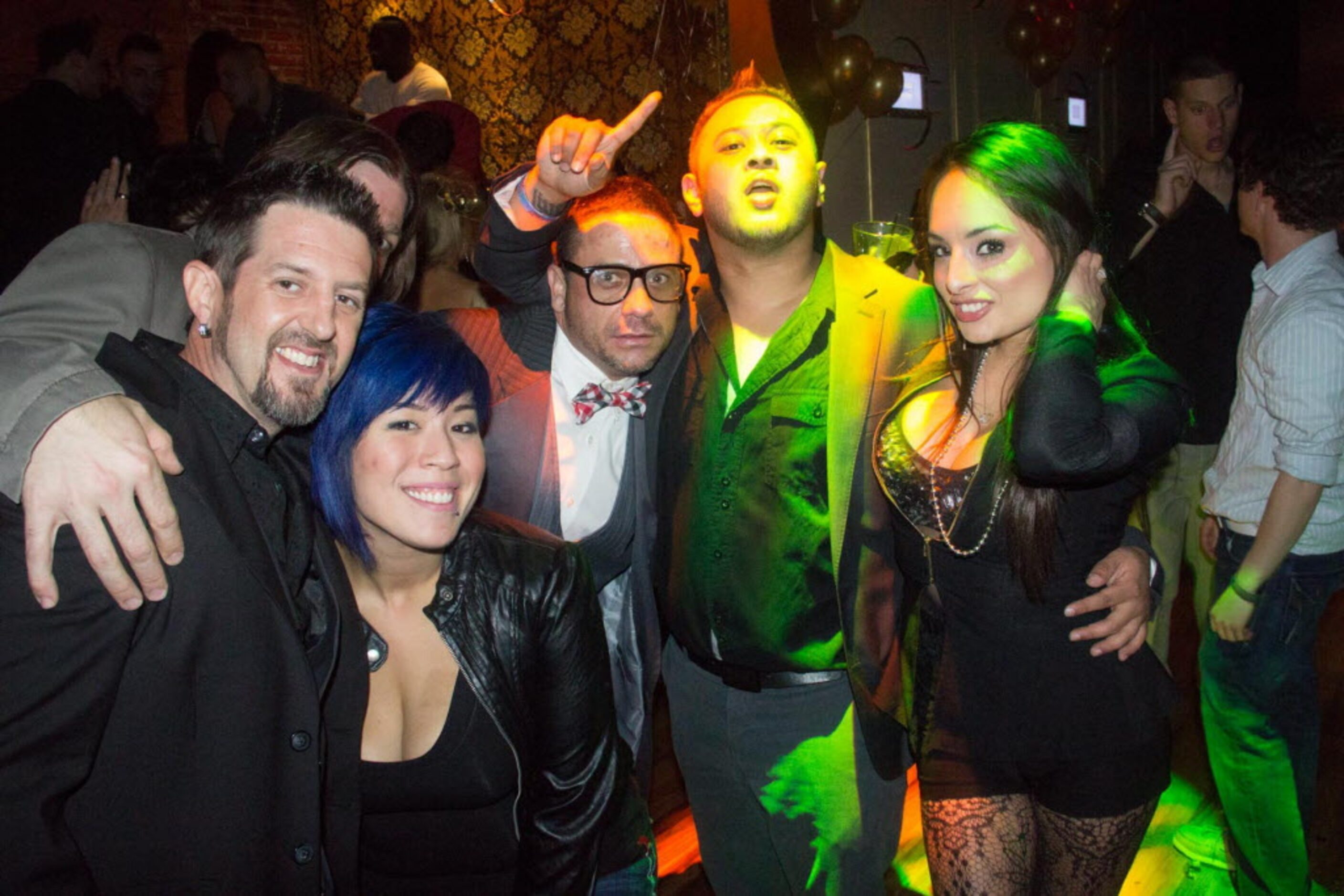 Partygoers on the dance floor on New Year's Eve T LeVu nightclub, east of downtown Dallas.