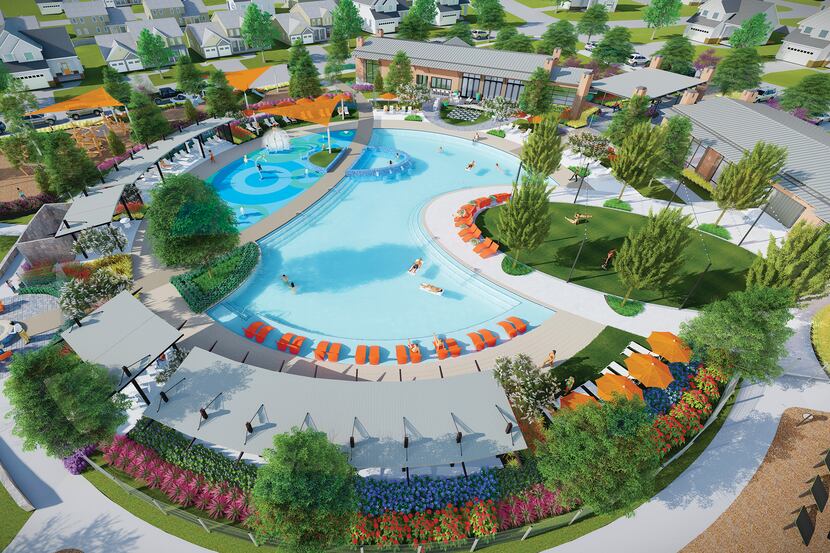 This artist’s rendering shows the 4-plus-acre amenity complex at The Ridge at Northlake. It...
