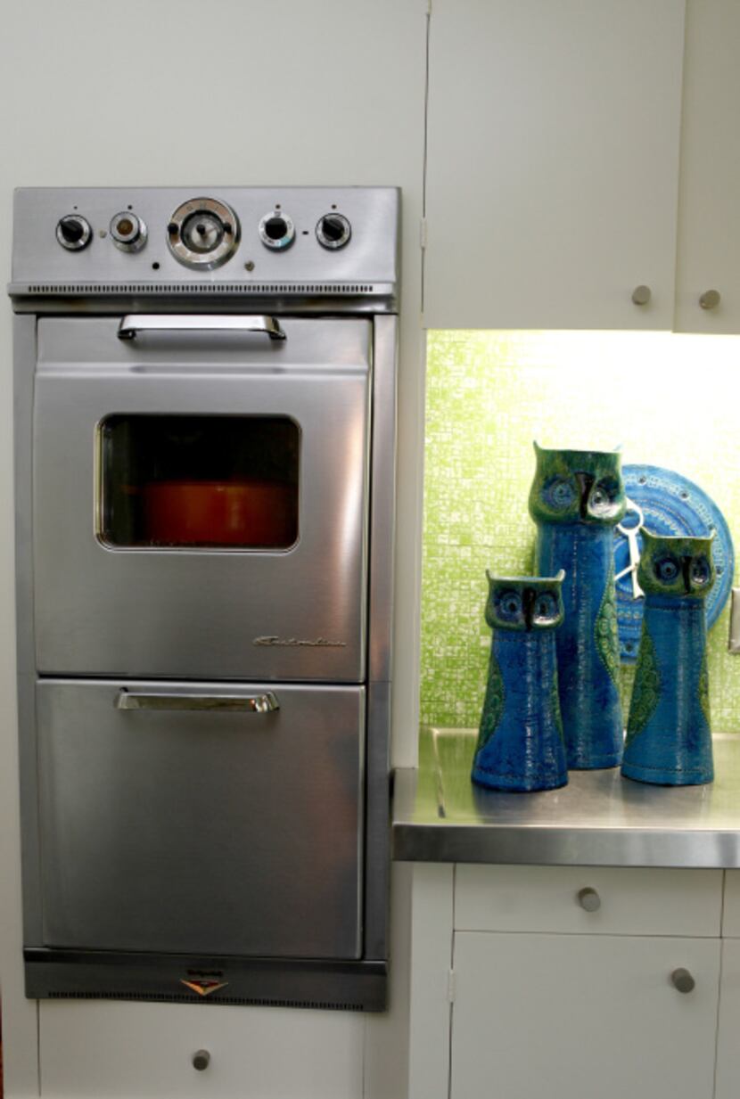 Small by 21st-century standards, the wall oven is original to the house.