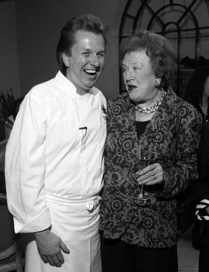 Renowned Dallas chef Dean Fearing, pictured here with Julia Child, is Campbell Fearing's...