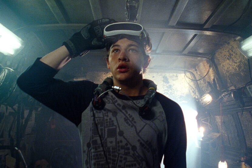 Tye Sheridan in a scene from "Ready Player One," a film by Steven Spielberg.
