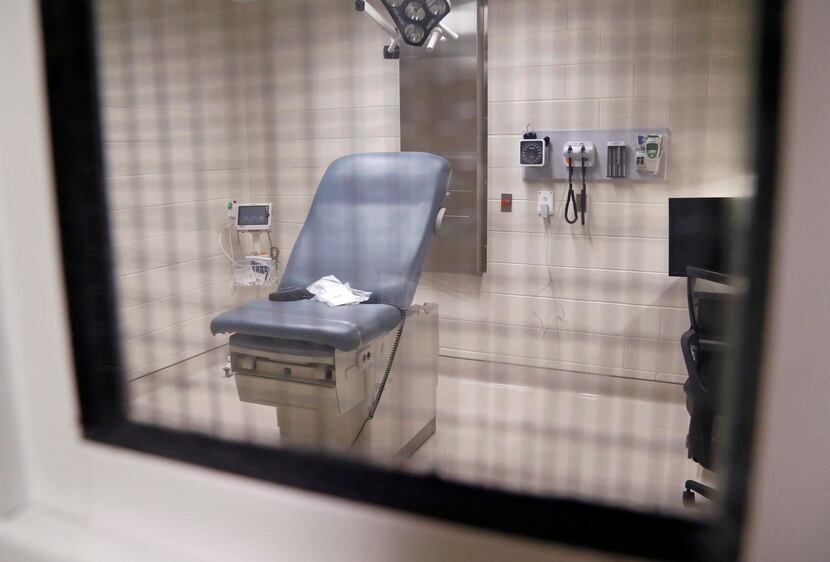 
A patient exam room in the mental health section of the new facility was among areas...