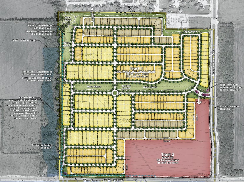  Designs approved by Frisco city planners include 500 houses and a shopping center at Main...