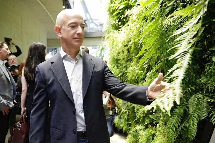 (FILES) In this file photo taken on January 29, 2018 Chief Executive Officer of Amazon, Jeff...