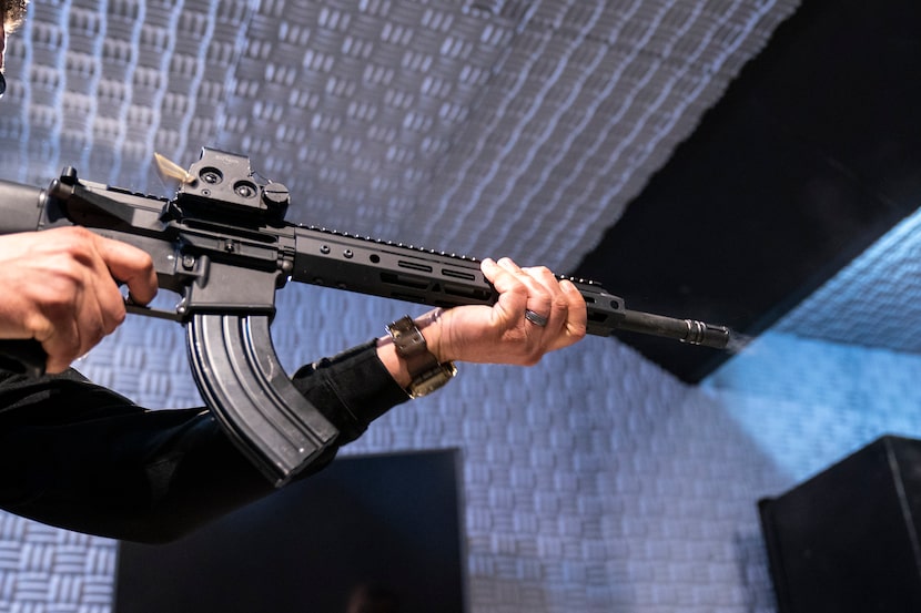 An AR-15 style rifle is fired, at the Bureau of Alcohol, Tobacco, Firearms, and Explosives...