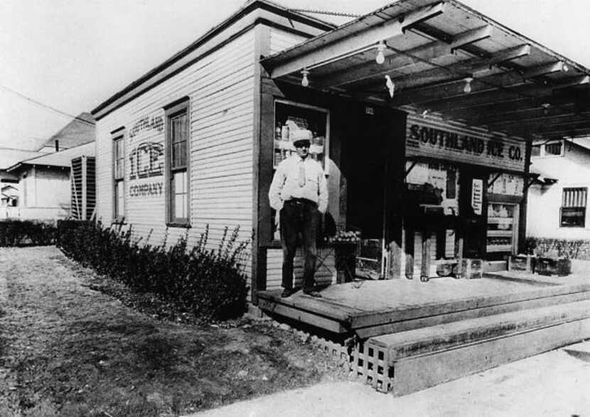 Southland Ice Co. employee John Green — circa 1927 — began stocking eggs, milk and bread to...