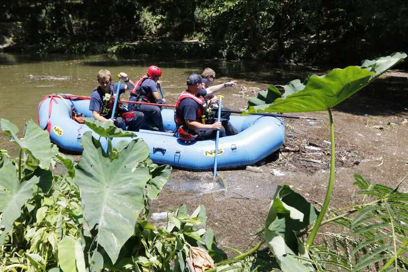 Dallas Swift Water Rescue No. 34 searched in the waters of Turtle Creek in Dallas last week...