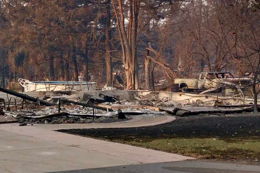 Dale Morgan's house in Paradise, Calif., after it was destroyed in the deadly Camp Fire. A...