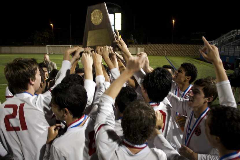 Coppell, shown celebrating last year's 6A state title, heads into the playoffs as...