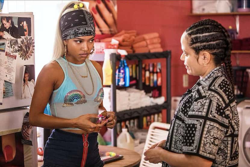 Virginia (Karrueche Tran) and Quiet Ann (Judy Reyes) have some quiet time in "Claws." 