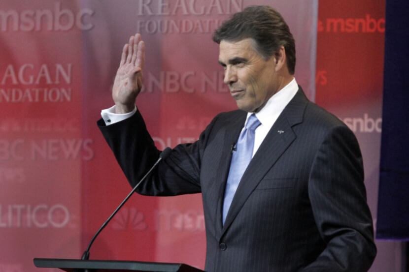 Gov. Rick Perry during GOP primary debate in Florida.