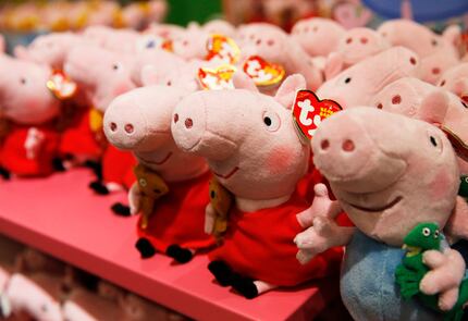 Anyone so moved by the Peppa exhibit can purchase all kinds of Peppa Pig paraphernalia....