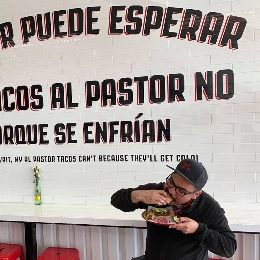 In this June 2019 photo, Texas Monthly Taco Editor José R. Ralat eats tacos in Dallas. Ralat...