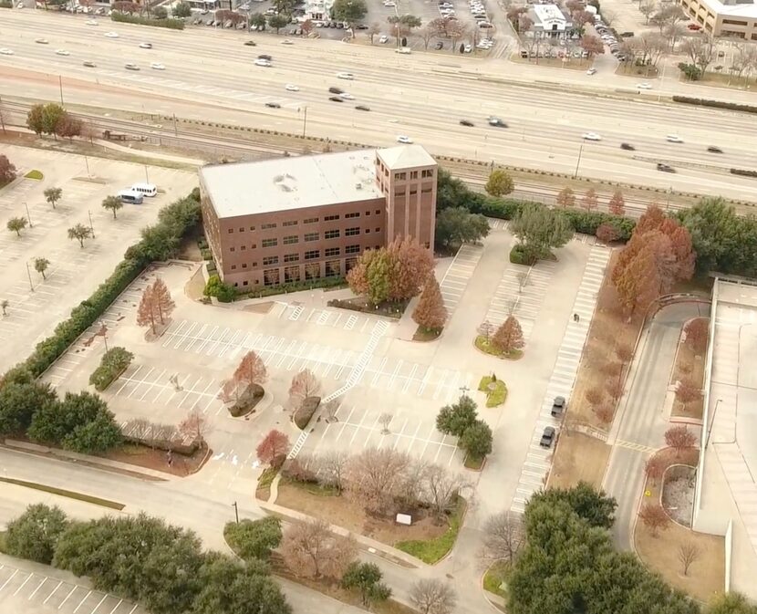 The building faces U.S. Highway 75.