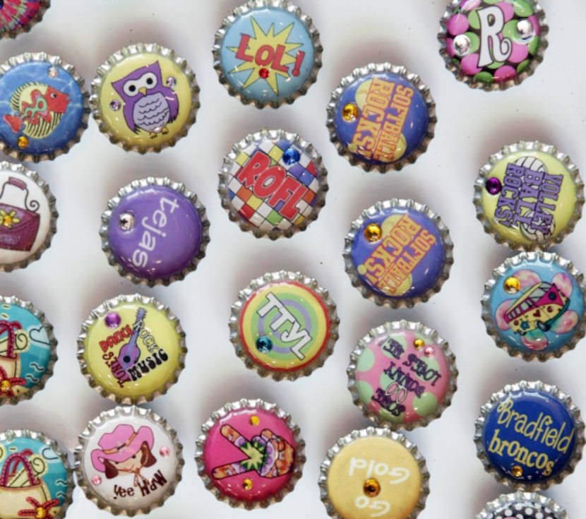 Ten-year-old entrepreneur Maddie Bradshaw began selling her bottle cap jewelry at Learning...