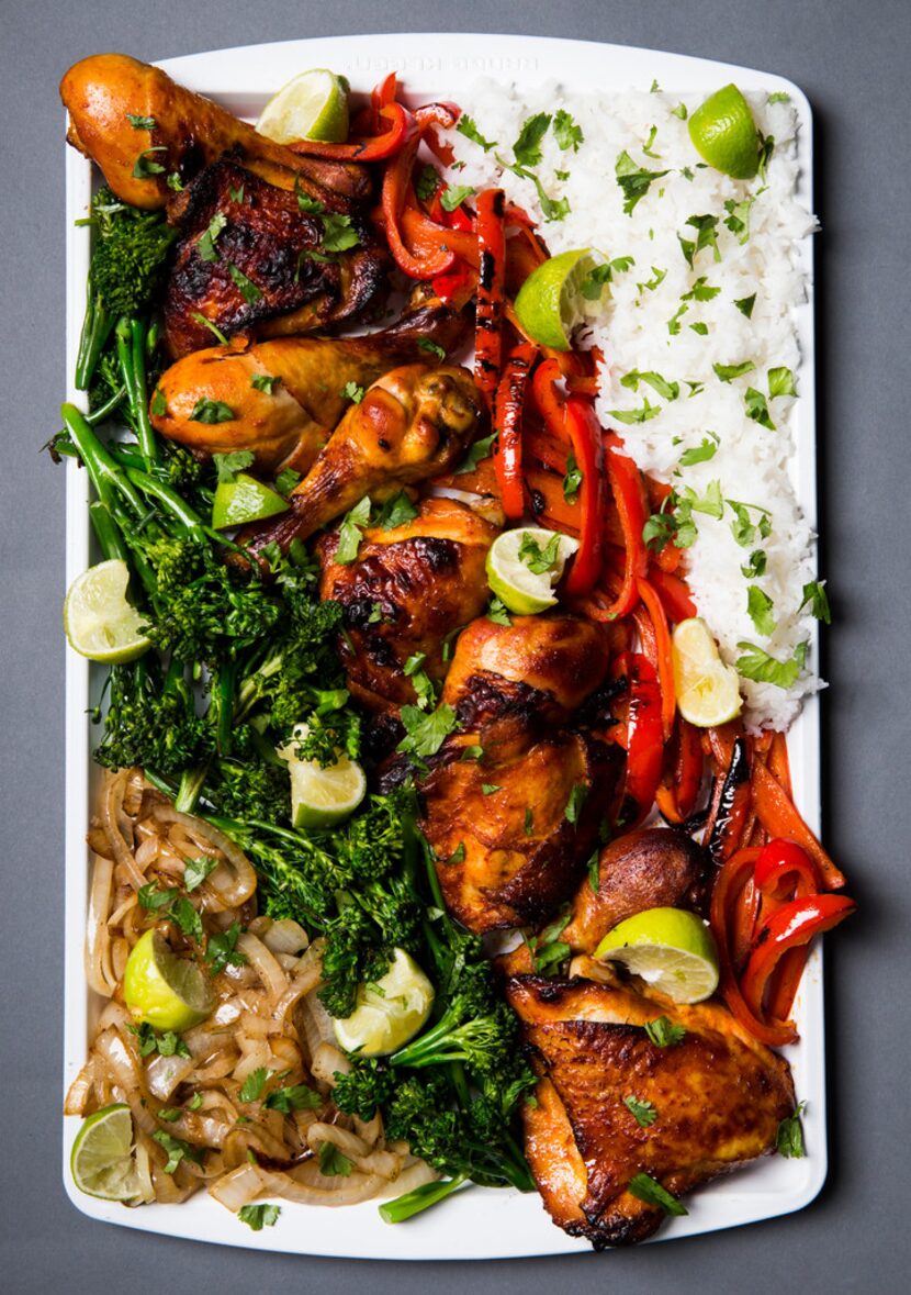 Gochujang sheet pan chicken and vegetables 