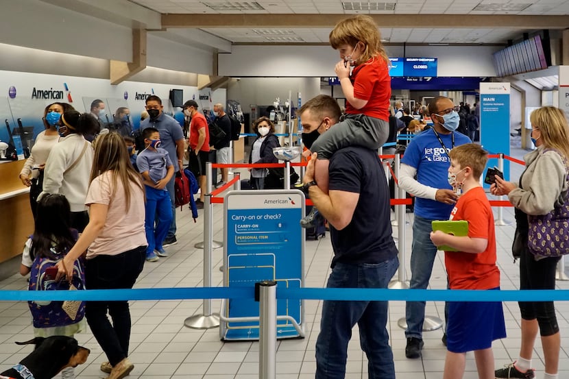 Dozens of families came out to participate in an American Airlines practice run for special...
