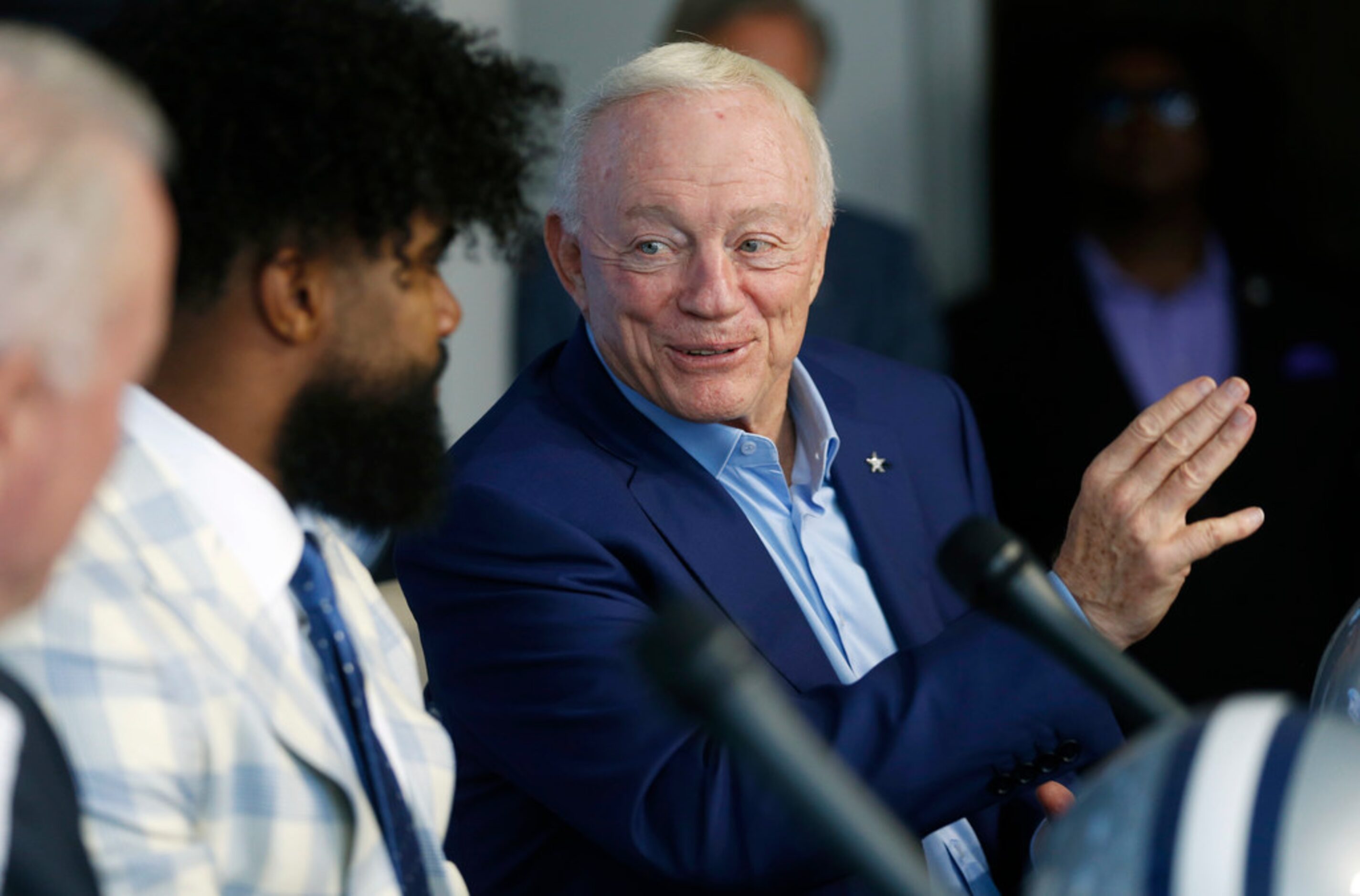 Dallas Cowboys owner and general manager Jerry Jones 
talks about Dallas Cowboys running...