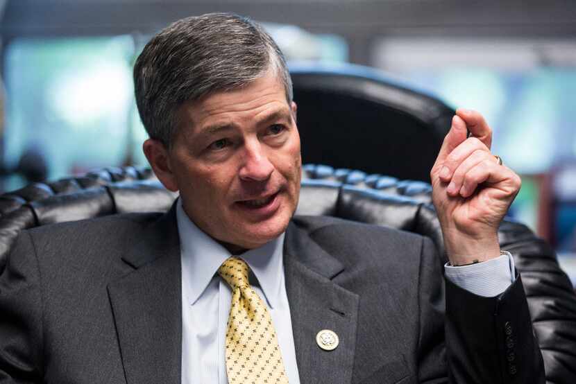 Rep. Jeb Hensarling speaks during an interview in his office in the Rayburn House Office...