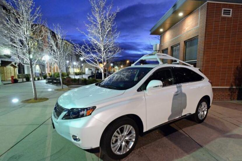 
One of Google's self-driving cars on display in Livermore, Calif.
