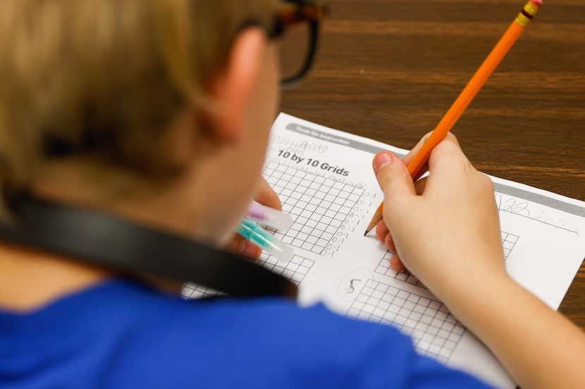 Student Rylie Russ-Henderson during a tutoring session at Katherine Stephens Elementary...