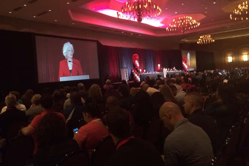  Genesis CEO Jan Langbein addresses an audience of 1,600 at the annual Conference on Crimes...