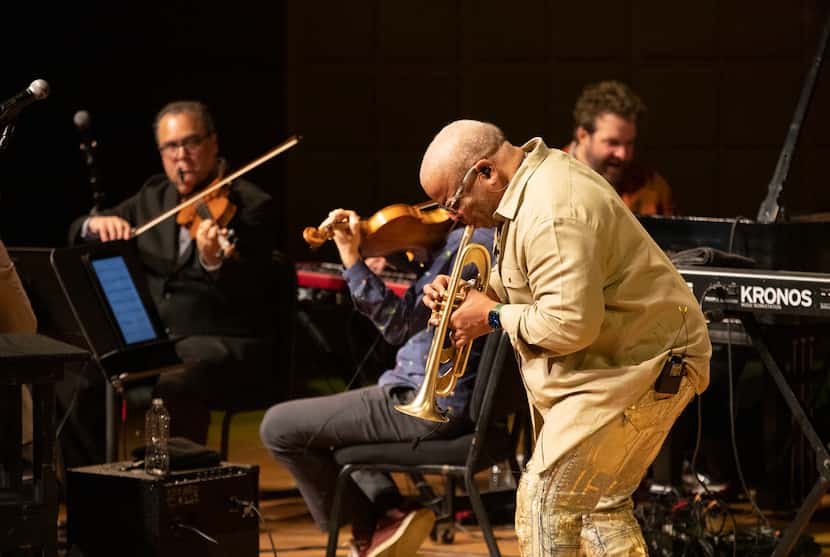 Terence Blanchard performs with the Dallas Symphony Orchestra on Feb. 9, 2023, in Dallas.