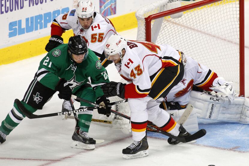 Dallas Stars left wing Ray Whitney (13) waits for a face-off against the St. Louis Blues at...