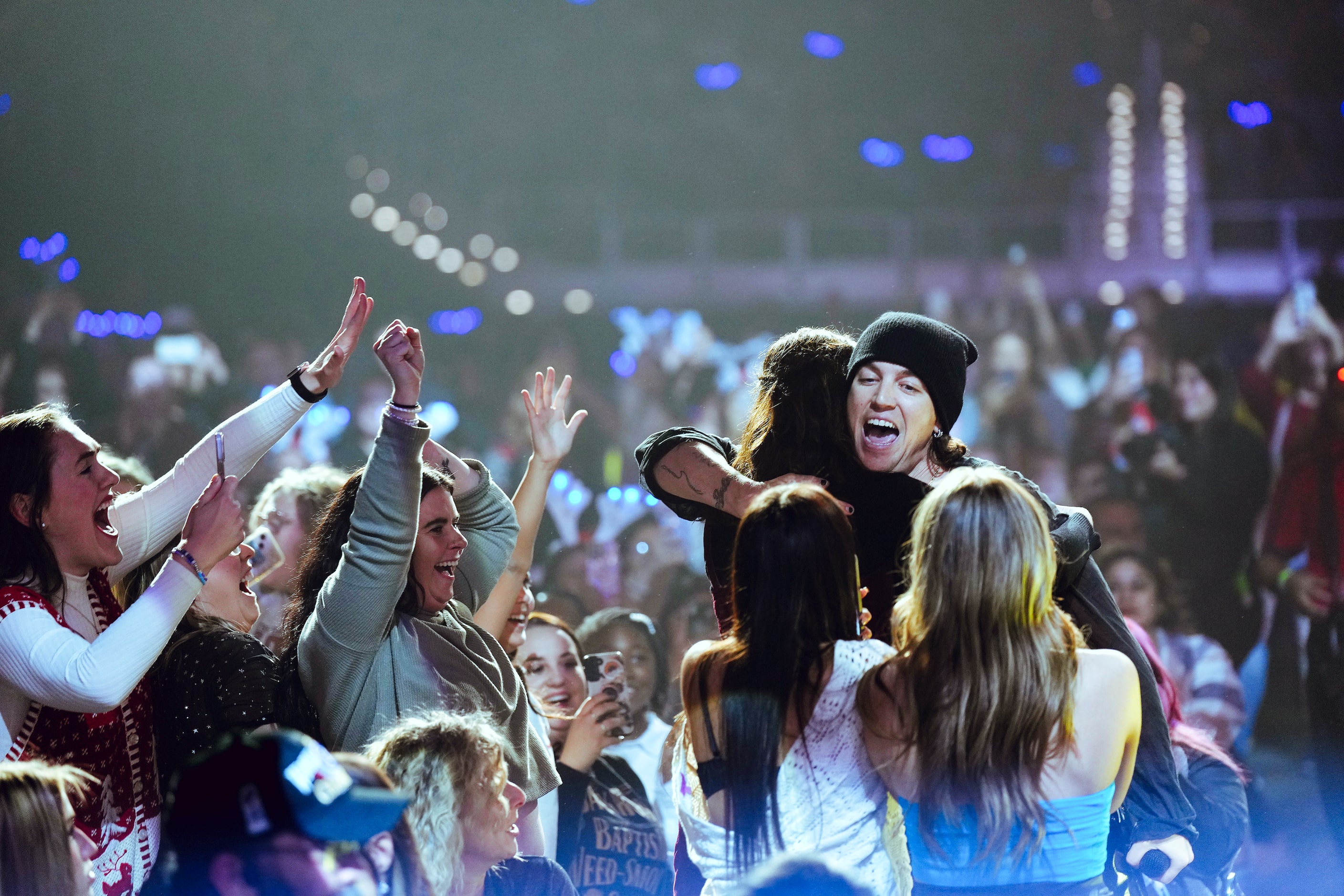 Paul Klein of LANY performs onstage during iHeartRadio 106.1 KISS FM's Jingle Ball 2023...