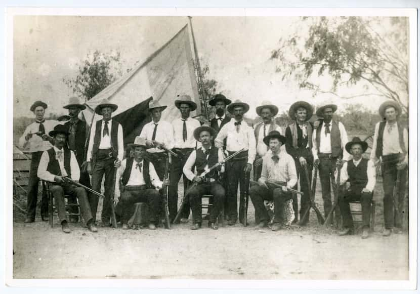 A typical Ranger company toward the end of the 19th century — heavily armed and backed by...