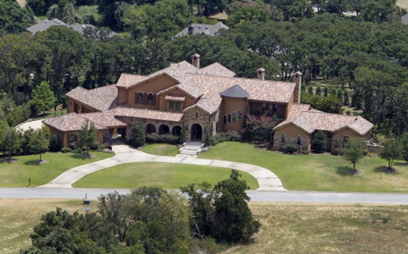 Saturday, July 16, 2011 aerial view of the Westlake home, which according to Tarrant...