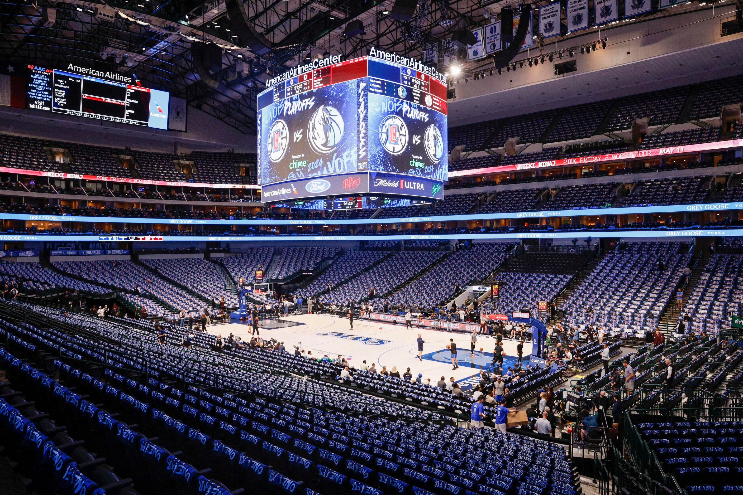 American Airlines Center is seen before Game 6 of an NBA basketball first-round playoff...