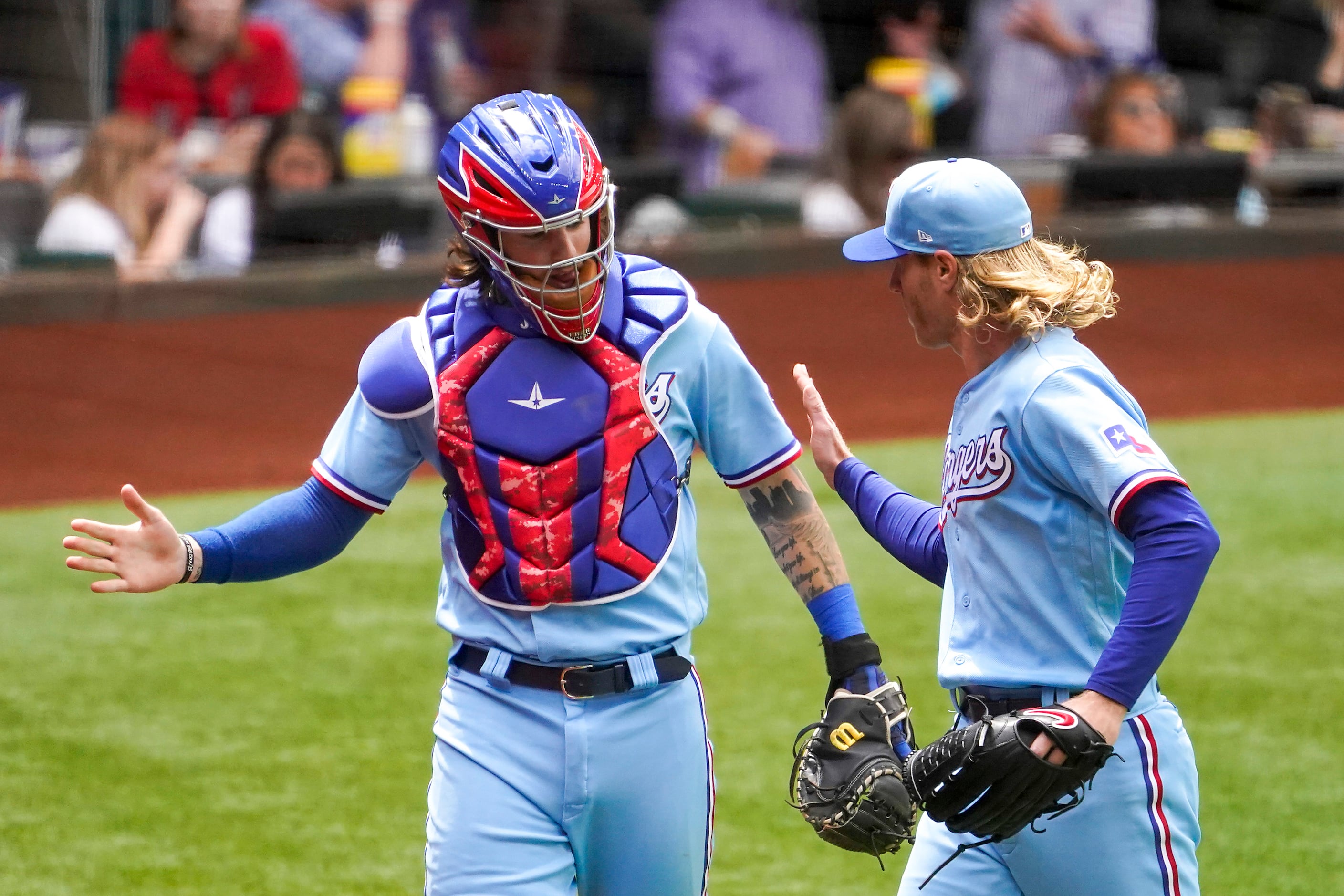 Rangers believe in both Jonah Heim, Sam Huff as front-line starting catchers