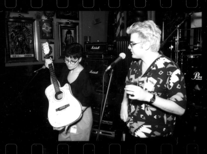 That time George Gimarc (right) auctioned off a guitar at the old Hard Rock Cafe that...