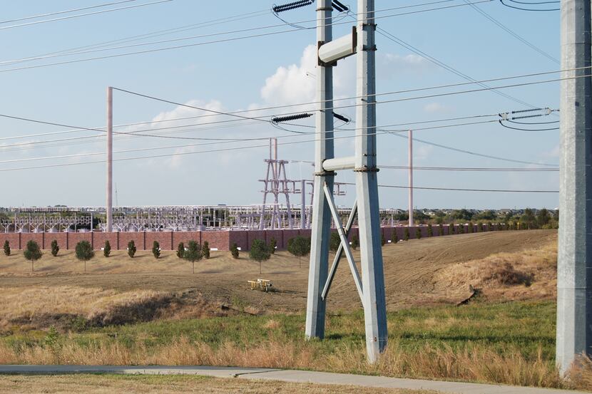 This rendering shows what the Oncor substation would look like on Legacy Drive.