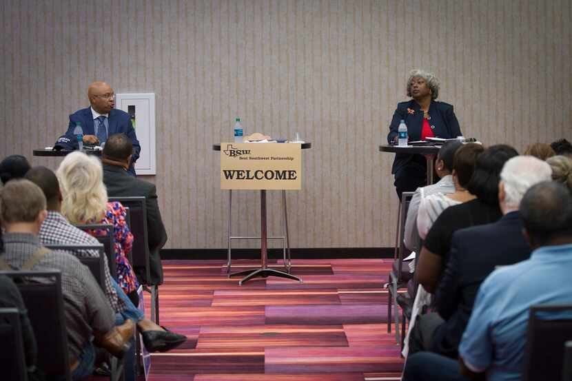 Carl Sherman Sr. and DeShaundra Lockhart Jones faced off in a debate in DeSoto earlier this...