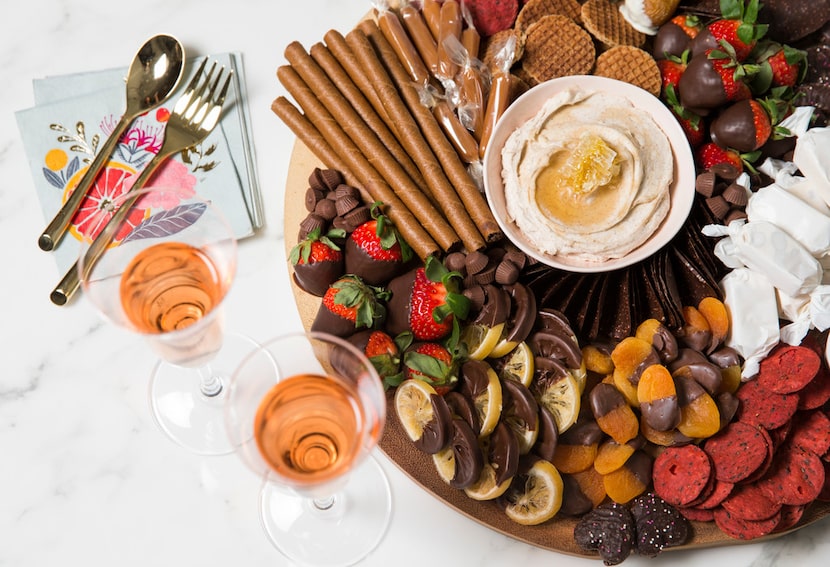 A chocolate dessert board at the home of Kristen Massad 