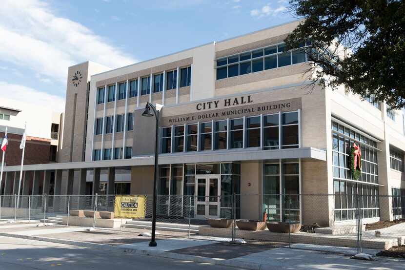The nearly finished renovated Garland City Hall on Nov. 11, 2016 in Garland, Texas. (Ting...