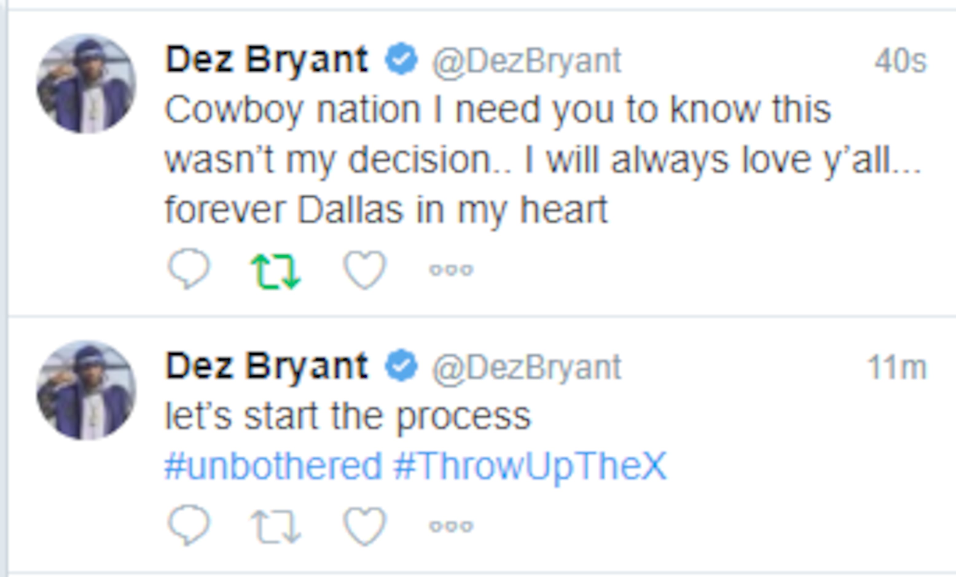 Dez Bryant with the Cowboy love forever 