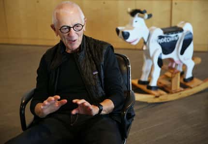 Stan Richards, the founder of the advertising agency The Richards Group, The rocking cow,...