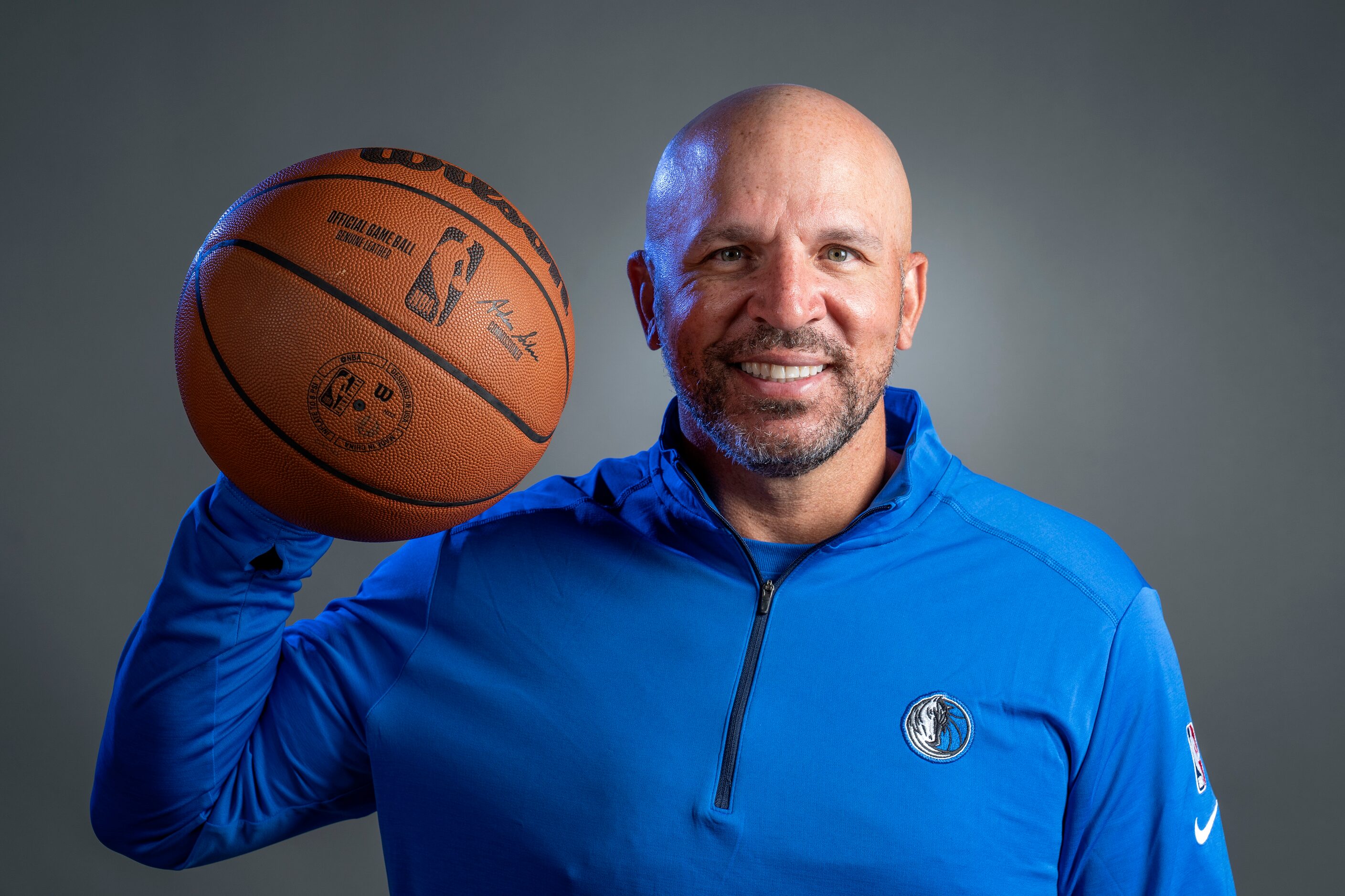 Dallas Mavericks head coach Jason Kidd poses for a portrait during the Dallas Mavericks...