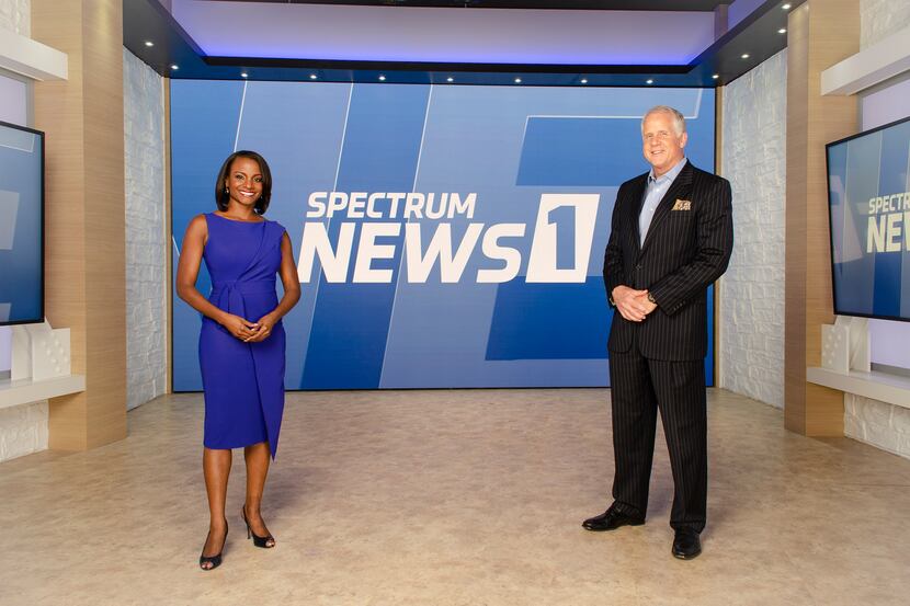 “Your Evening on Spectrum News 1” co-anchors Dr. Nicole Cross (left) and Brett Shipp....