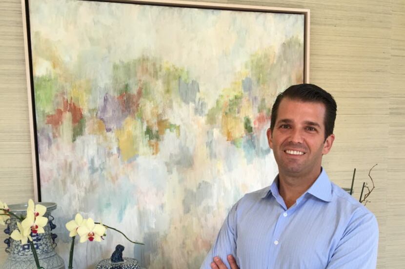 Don Trump Jr. at Preston Hollow home of Tommy and Alexandra Hicks on July 24. The son of...