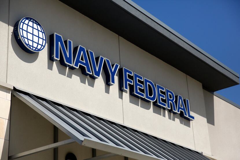 An exterior view of Navy Federal Credit Union's Northwest Highway branch in Dallas.